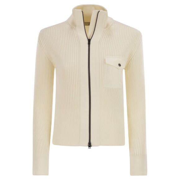 Herno Women Wool Ribbed Cardigan